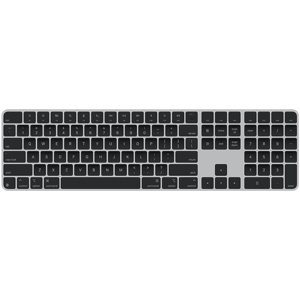 Magic Keyboard with Touch ID and Numeric Keypad for Mac models with Apple silicon - Russian - Black Keys,Model A3119