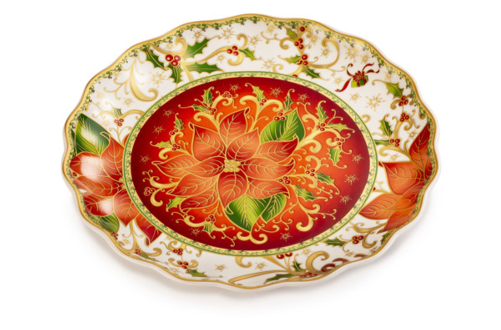 Блюдо 28см Lamart Palais Royal Рождественская звезда с волнистым бортом