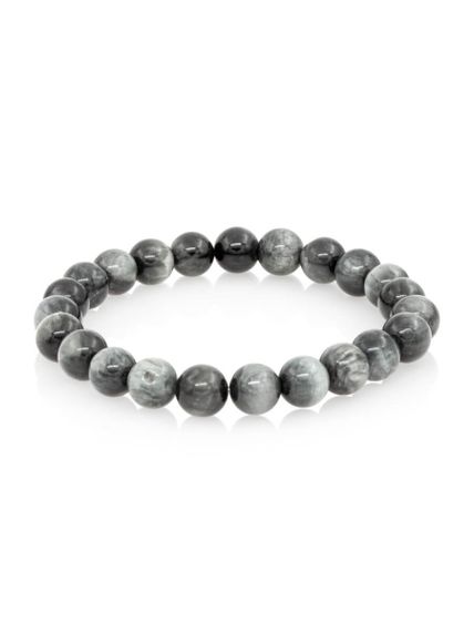 Браслет из камней кошачьего глаза фотография, вид сверху