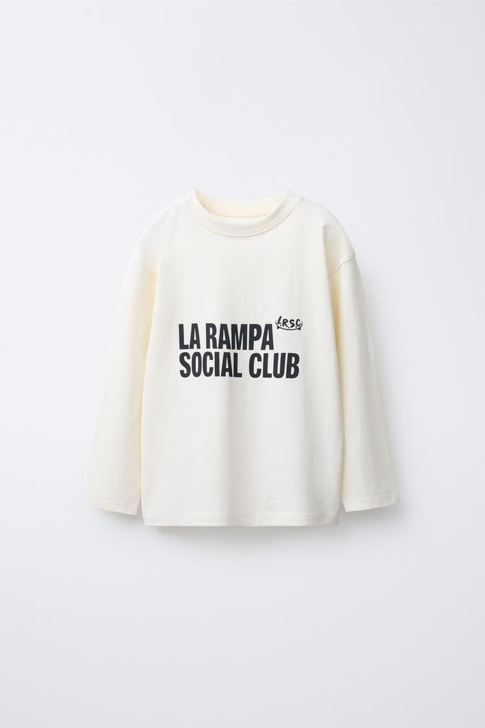 ZARA ФУТБОЛКА С НАДПИСЬЮ, СВЕТЛЫЙ ЭКРЮ