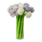 Ручка шариковая, Basir, синие чернила, гибкая, серия "Одуванчик", в форме цветка, 16 шт