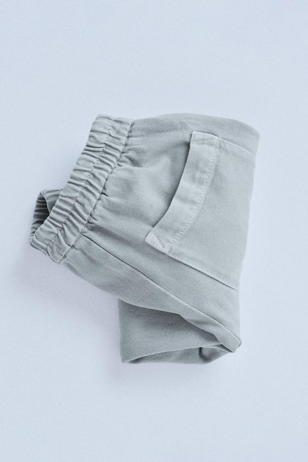 ZARA TIMELESZ - БРЮКИ BAGGY ИЗ СМЕСОВОЙ ШЕРСТИ И ТВИЛА, СЕРО-СИНИЙ