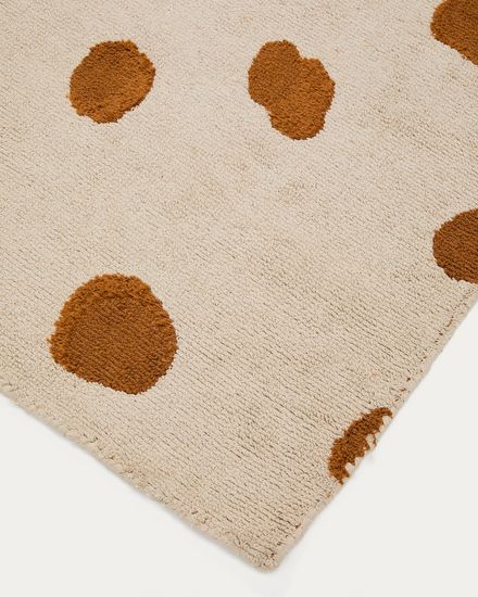 Ковер Tandani бежевый с рисунком гепарда 90 x 150 см