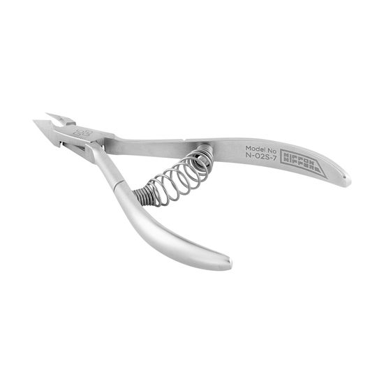 Кусачки для кутикулы Nippon Nippers лезвие 7 мм. спиральная пружина, матовые N-02S-7