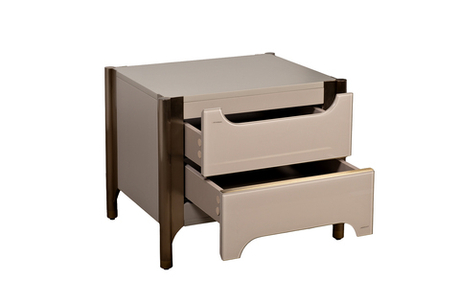 Тумбочка с двумя ящиками 60x50x51см Garda Decor Grimaldi бежевая