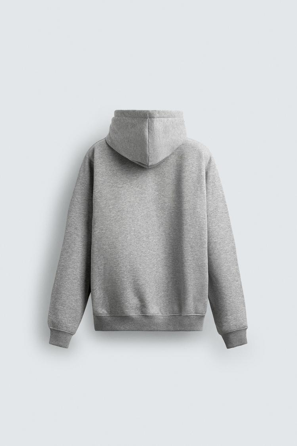 ZARA БАЗОВОЕ ХУДИ HEAVYWEIGHT, СЕРЫЙ МЕЛАНЖ