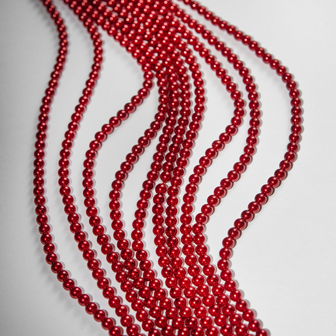 Хрустальный жемчуг, оттенок "Красный", шар 4,1мм, улучшенное покрытие