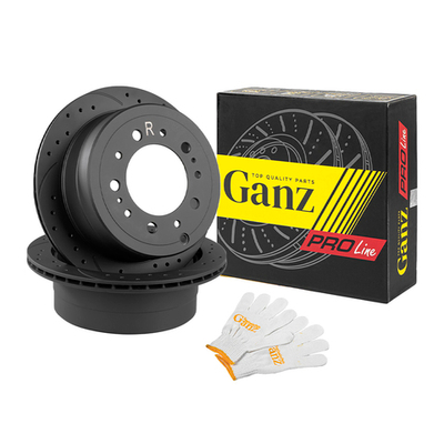 Диск тормозной задний перфорированный PRO-Line с покрытием (компл.2 шт) TOYOTA LC100/LEXUS LX470 GANZ GIJ06121S
