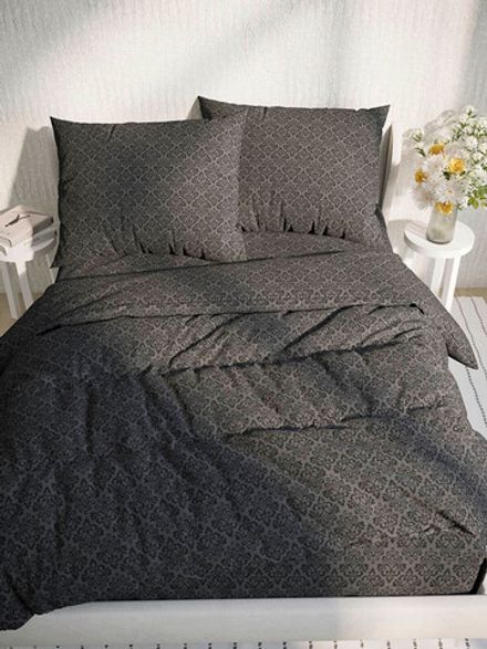 Наволочка комплект 2шт перкаль Сказка "Классика (черная)" 70x70 см на молнии