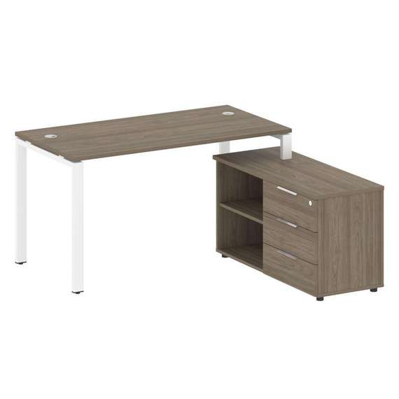 Метал Систем Рабочая станция с тумбой на П-образном м/к БП.РС-СТС-2.3 (R)