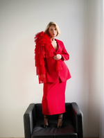 Жакет "Птица" с красным крылом