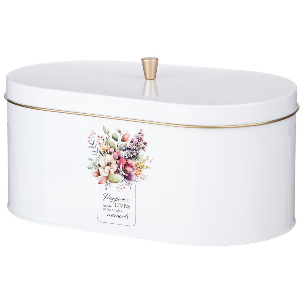 НАБОР AGNESS "FLORAL MOOD" 2В1 ХЛЕБНИЦА 34*20*18 СМ, БАНКА ДЛЯ СЫПУЧИХ 12*17,5 СМ 3 ШТ