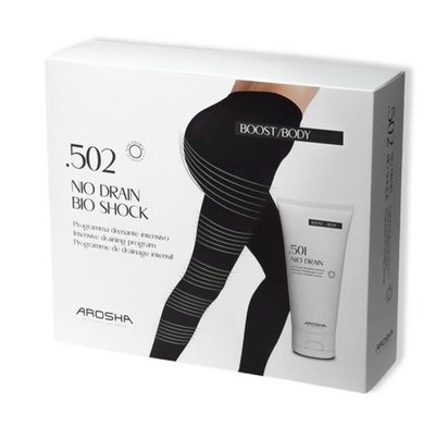AROSHA НАБОР NIO DRAIN BIO SHOCK (NIO DRAIN 200 МЛ + LEGGINS) НАБОР ПРОТИВ ЦЕЛЛЮЛИТА С ДРЕНИРУЮЩИМ И ПОДТЯГИВАЮЩИМ ДЕЙСТВИЕМ