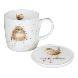 Royal Worcester - Кружка Wrendale Designs с подставкой 310мл / артикул   WNMB3943-XG  / GTIN 749151608139