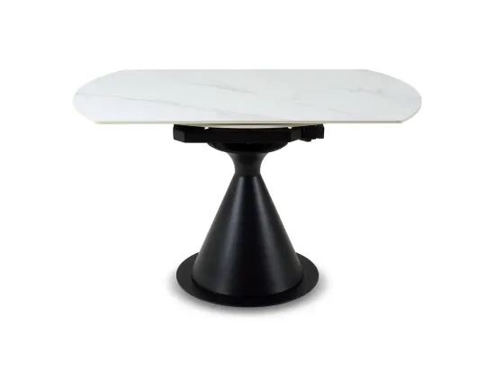 Раскладной обеденный стол Pion белая керамика 80-130