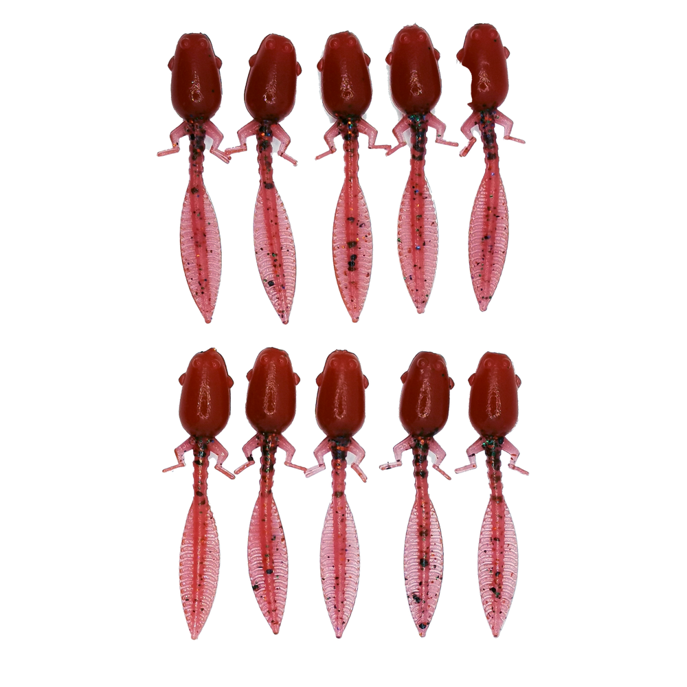 10 шт 5 см Силиконовая приманка креатура головастик слаг RuBaits Tadpole Рыболовная приманка для рыбалки на окуня на щуку на форель на судака На спиннинг джиг микроджиг 0,9 гр.