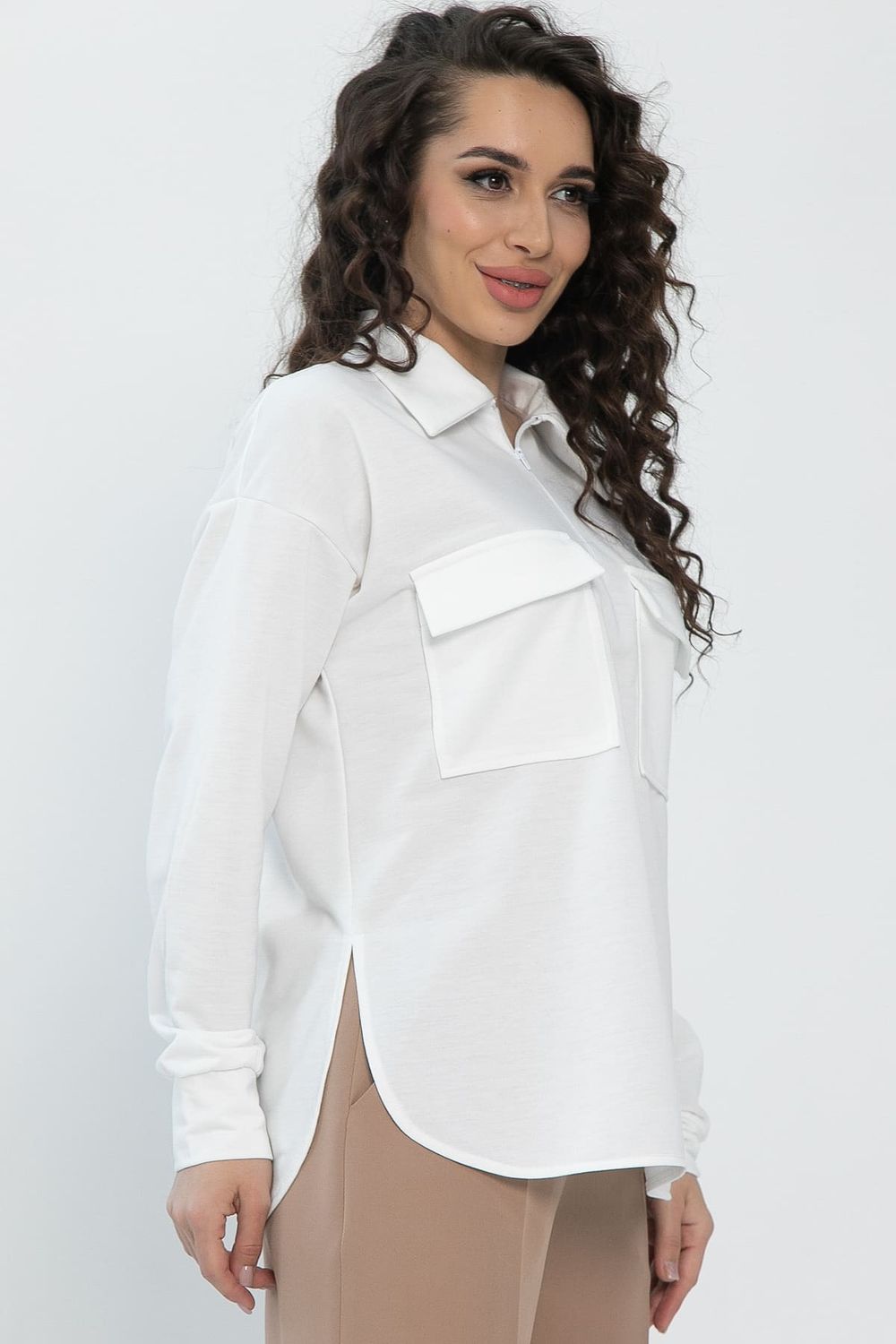 Поло рубашка Алькор (белая) Б13256-10М LT Collection