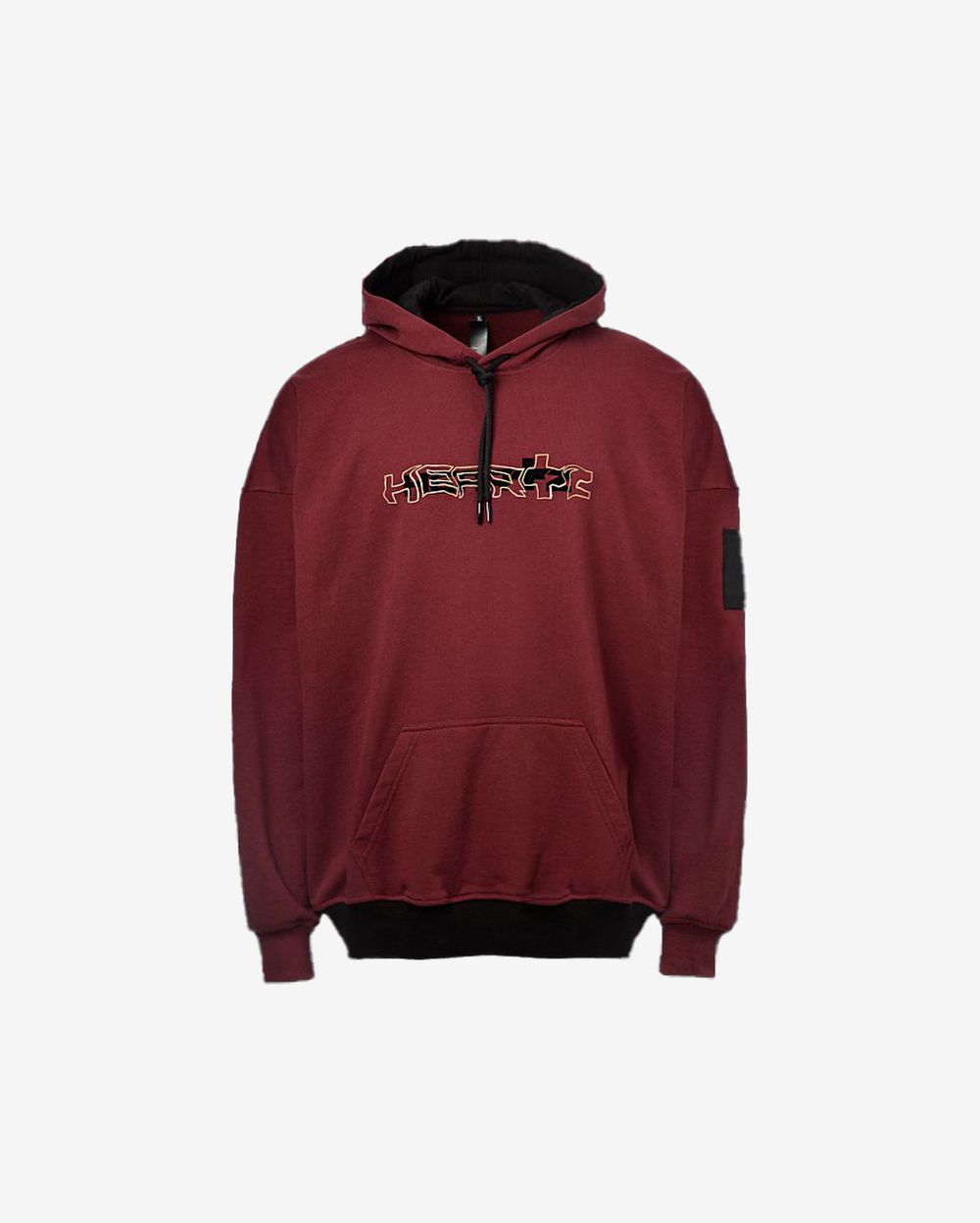 Худи Heartz  «Wave Logo» Black Series ED2 Dark Ruby Бордовый
