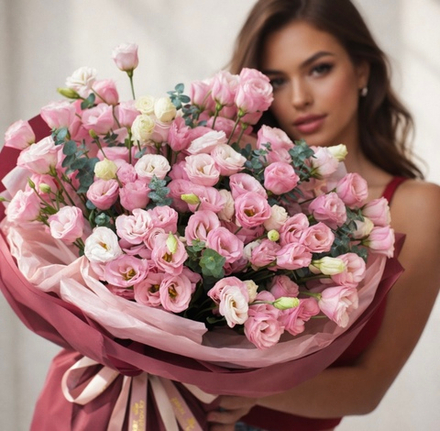 Букет из 39 эустом «Роскошная нежность»