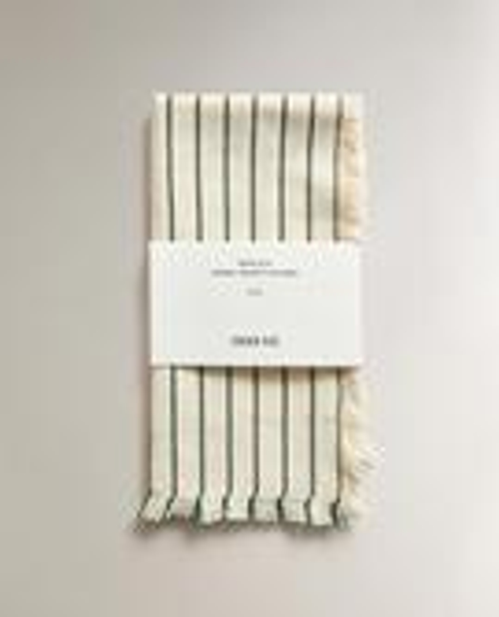 ZARA HOME САЛФЕТКИ С БАХРОМОЙ В ПОЛОСКУ (2 ШТ.), ЭКРЮ