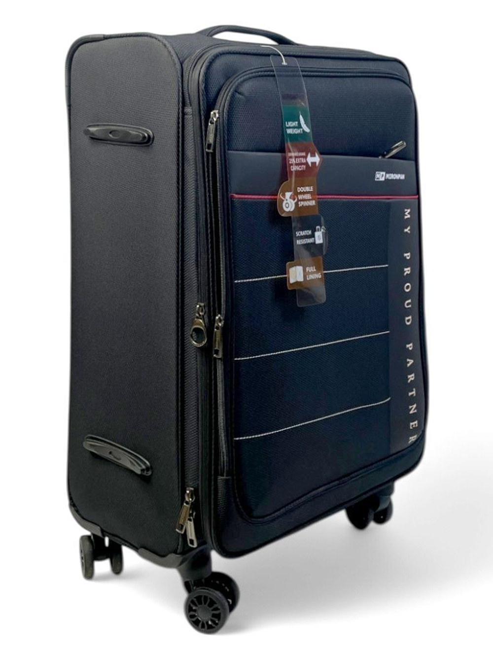 Средний чемодан Mironpan 50129, Черный, M