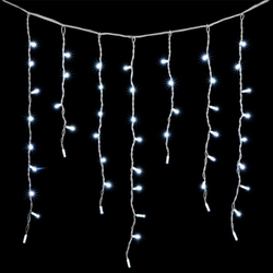 Светодиодная бахрома с колпачком 3,2*0,9 м., 168 белых LED ламп, каучуковый белый провод, LTC (LL168-8-2W)