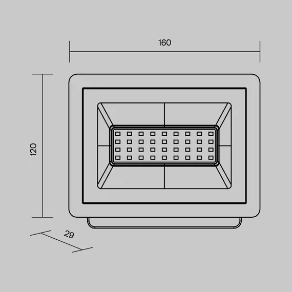 Прожектор Поток / Flood 6500К 30Вт IP 65 Outdoor fl001-l30b6k