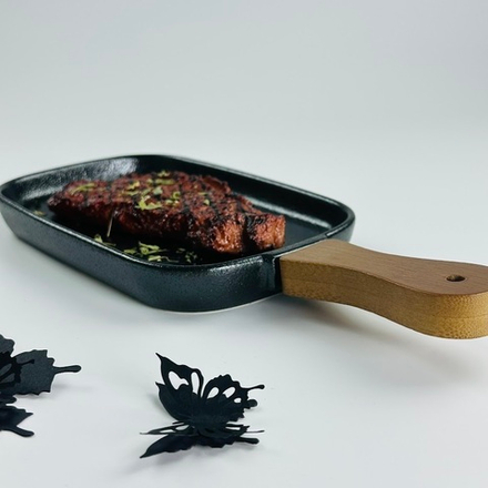 Lenardi 235-038 Прямоугольное блюдо 29см с ручкой BLACKWOOD в под.уп.(х24)Фарфор