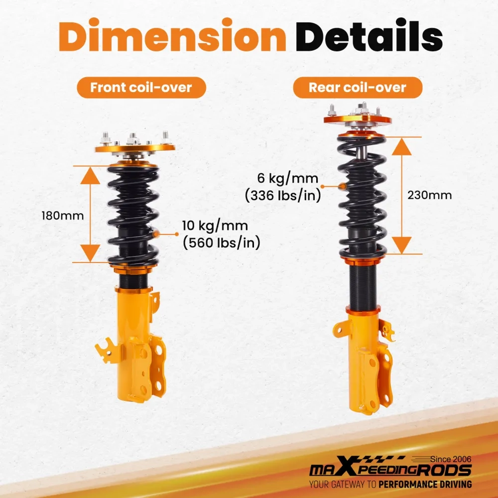 Coilovers Coil Kits подходит для автомобиля Toyota Camry 1992-2001 compatible for LEXUS ES300 XV20 Adj. Height