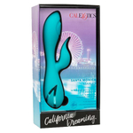 Бирюзовый вибратор-кролик с пульсирующим воздействием California Exotic Novelties Santa Monica Starlet  SE-4350-40-3