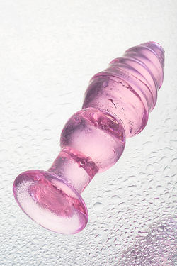 Анальная втулка Sexus Glass, стекло, розовая, 13,5 см, Ø 4 см