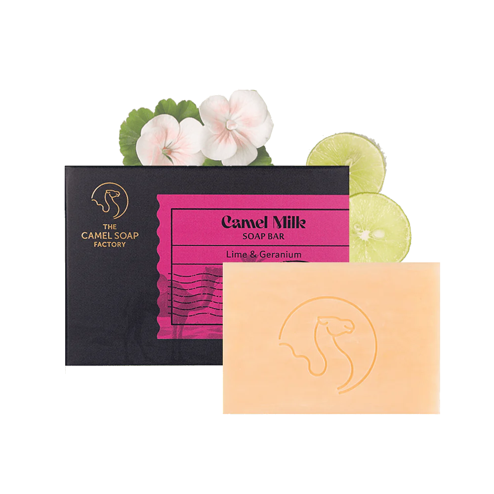 Camel Soap Factory — Camel Milk Soap Bar: Lime & Geranium 140g / Мыло с верблюжьим молоком: Лайм и герань, 140г
