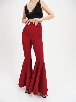 Брюки клеш бордовые OLA OLA