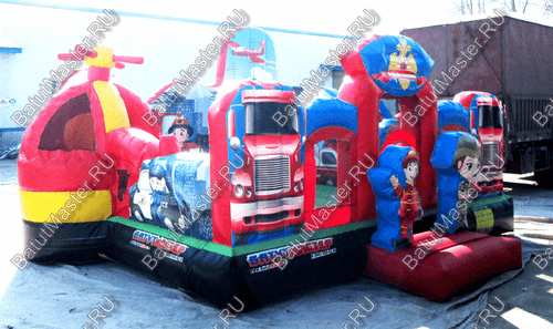 Надувной батут "Пожарные"