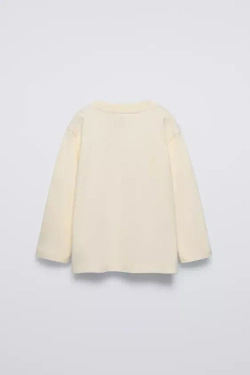 ZARA ФУТБОЛКА С ПРИНТОМ «МИКИ МАУС И ДОНАЛЬД ДАК» © DISNEY, ЭКРЮ