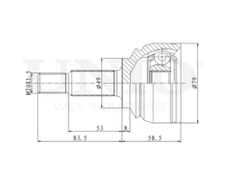 ШРУС внешний UNIO CVJ-20275