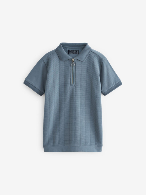 Поло с молнией для мальчика Next 796-554, Синий