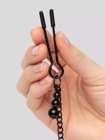 Ошейник с зажимами для сосков Reversible Collar Nipple Clamps (Цвет: красный с черным)