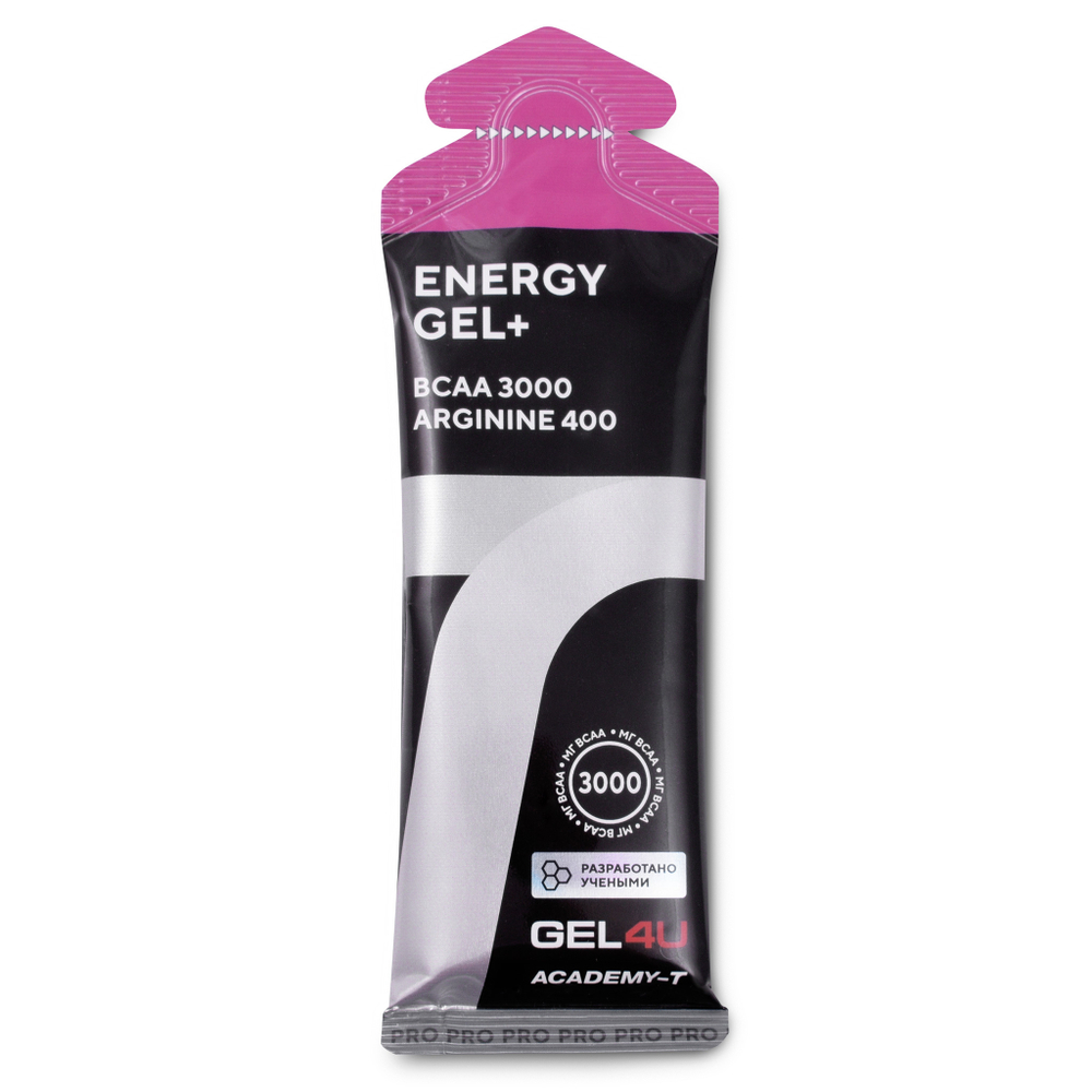 Гель энергетический углеводный GEL4U с ВСАА, вкус Лесные Ягоды, 60 гр. 4 шт