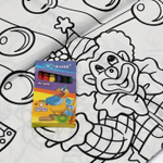 Коврик раскраска Basir с мелками, размер 83*70 см, ПВХ ткань, 4 шт