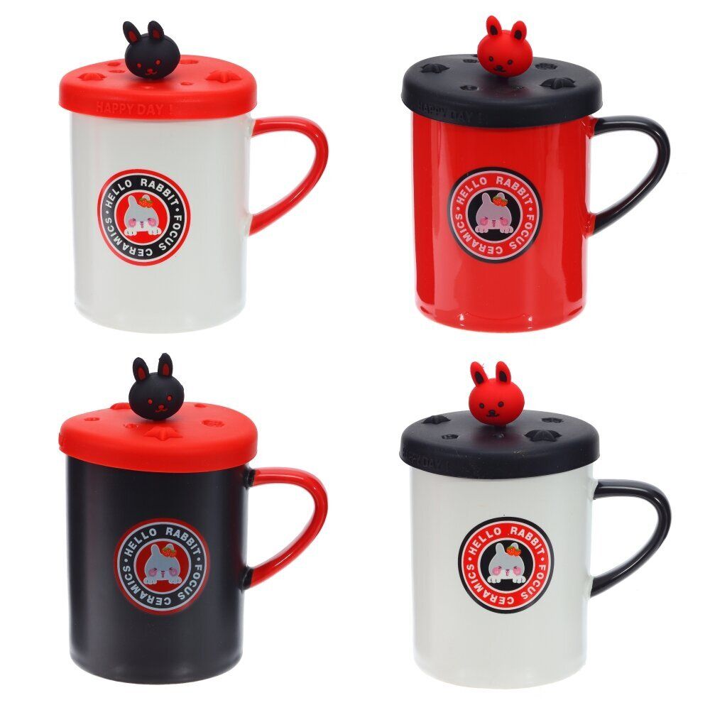 GAEM Кружка с крышкой, 400 мл, L12 W8,5 H14,5 см, 4в.