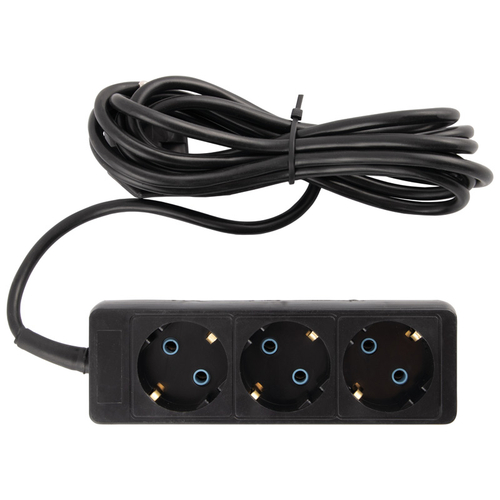 Удлинитель Engy "Гранд" 3м/3роз с заземлением (ПВС 3х0.75) черный