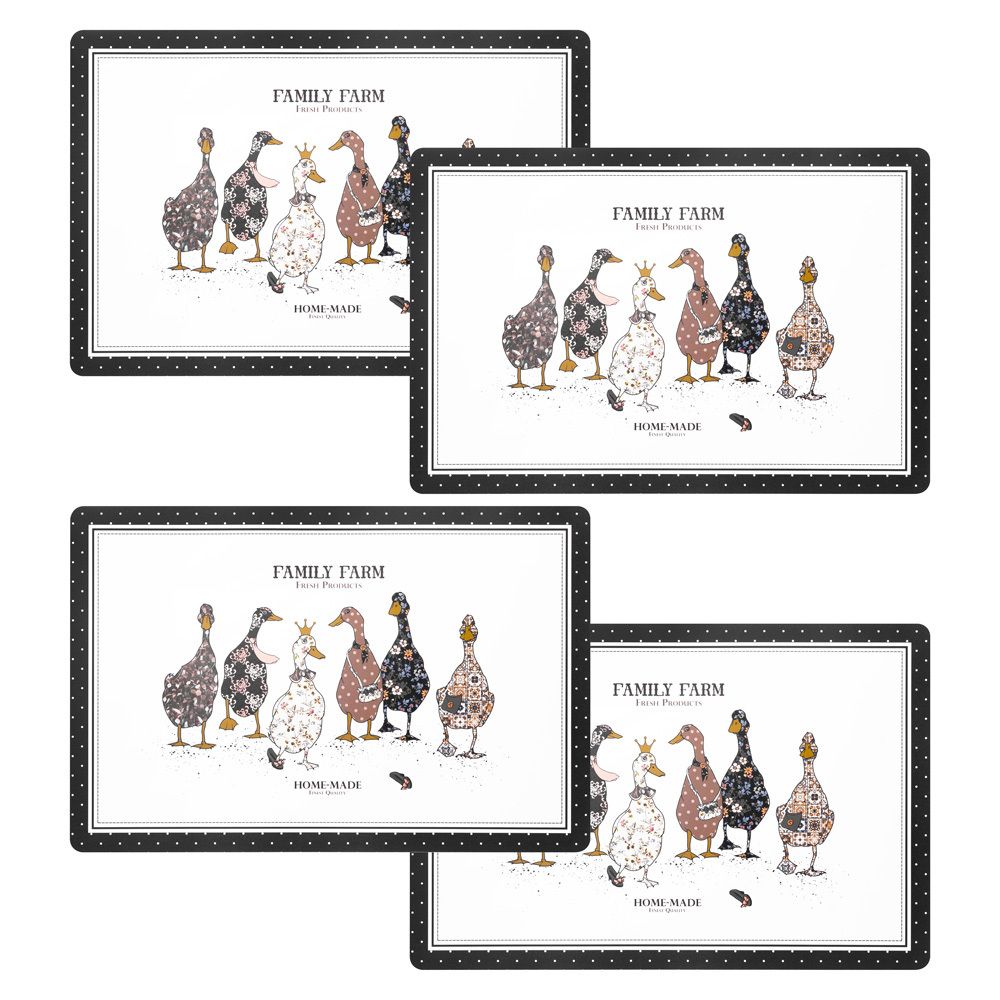 НАБОР ПОДСТАНОВОЧНЫХ САЛФЕТОК "FAMILY FARM" ИЗ 4 ШТ., 45Х30 СМ