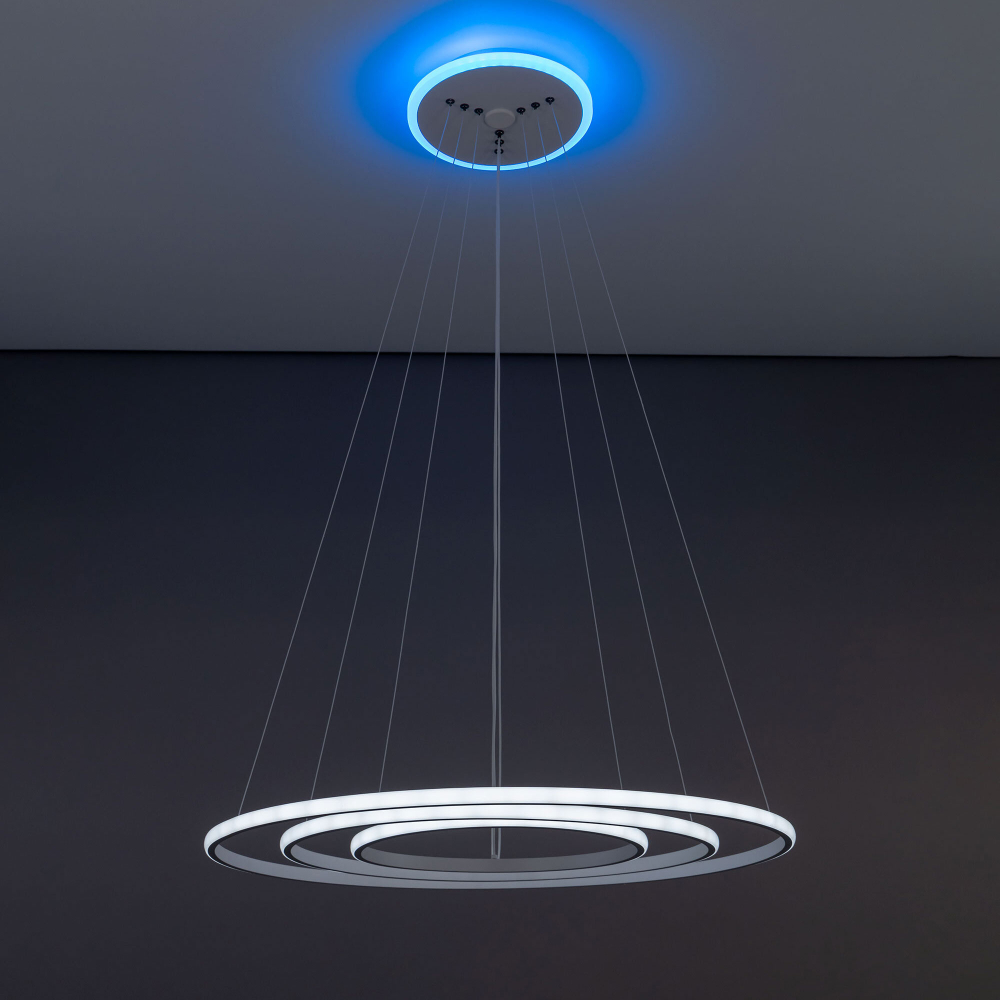 Citilux Неон Смарт CL731A090E RGB Умная подвесная люстра Белая