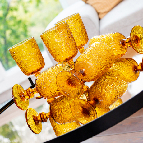 Набор бокалов 6шт 300мл Объект мечты Светский прием Пэйсли янтарь OM-21091711