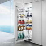 Высокий вращающийся выдвижной блок для хранения, 415x500x1825 мм, 6 уровней