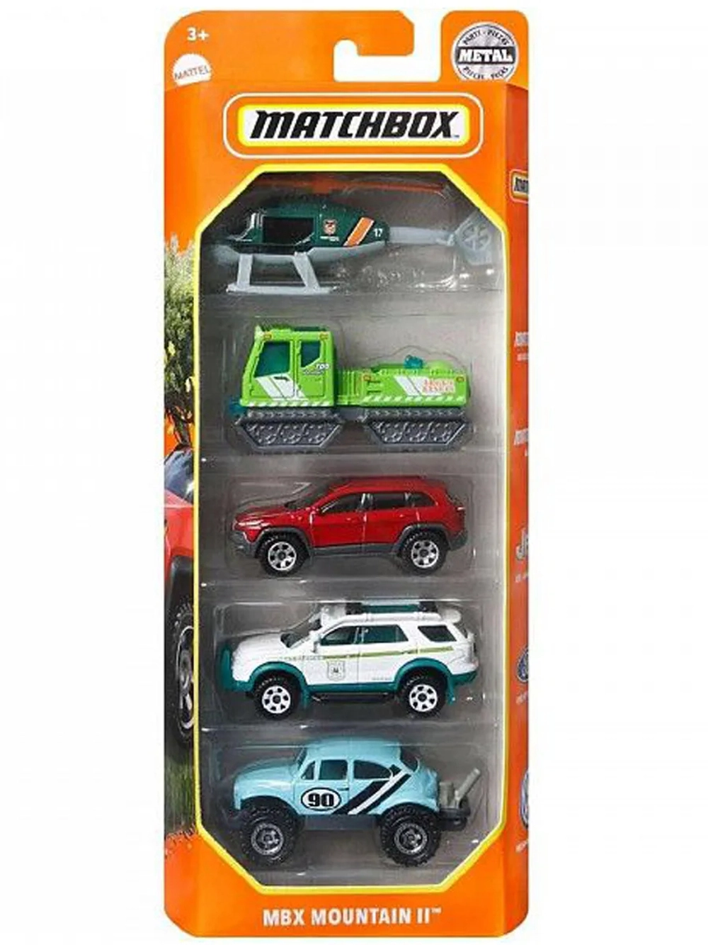 Набор из 5 машинок Хот Вилс Matchbox MBX Mountain 2