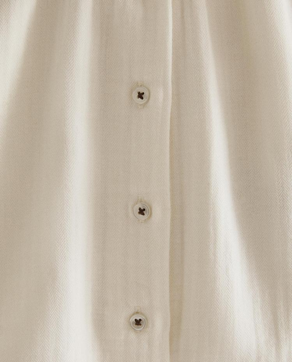 ZARA HOME ДЕТСКАЯ ХЛОПКОВАЯ РУБАШКА, ЖЕЛТОВАТО-БЕЛЫЙ