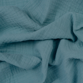 Ткань Муслин 125 г/м² 100% хлопок шир.130 см цв.35 пудро-зеленый