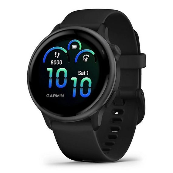 Умные часы Garmin Vivoactive 6 – Сланцевый, Черный ремешок